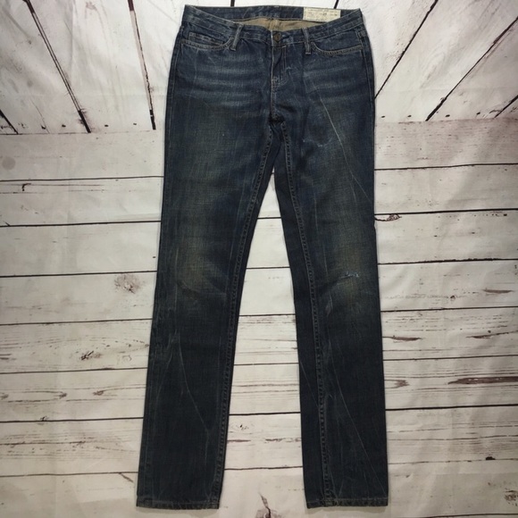 All Saints Distressed Skinny Jeans peyote pipe - Picture 3 of 8